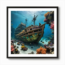 Ship In The Sea 1 Art Print