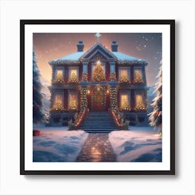 Christmas House 68 Art Print