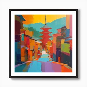 Abstract Travel Collection Kyoto Japan 3 Art Print