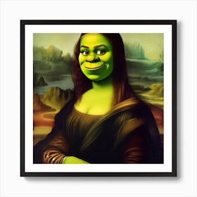 Shrek is Mona Lisa Art Print