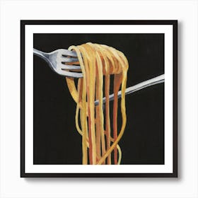 Spaghetti Fork Pasta Art Print Art Print Painti(1) Art Print