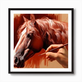 Horse Painting Art Print