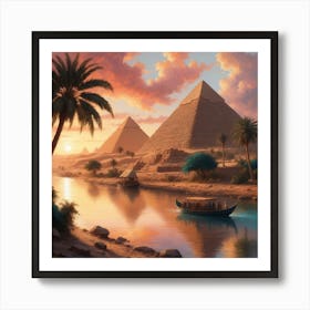 Egypt At Sunset Art Print