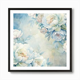 Watercolor Floral Background 8 Art Print