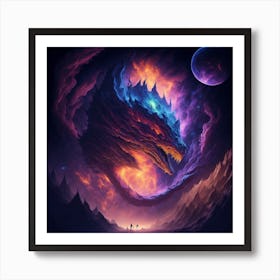 Dragon In The Sky Art Print