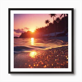 Sunset On The Beach 400 Art Print