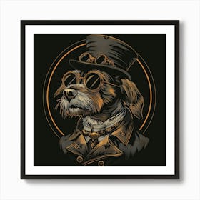 Steampunk Dog 35 Art Print