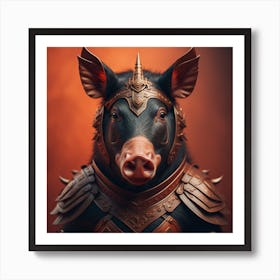 Pig In Armor Art Print