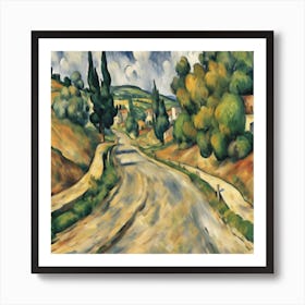 The Bend In The Road, Paul Cézanne 13 Art Print