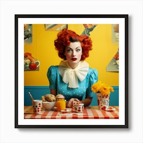 Red Haired Woman Art Print