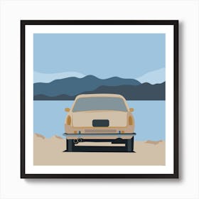Car On The Beach Art Print