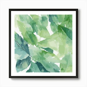 Green Leaves 1 Art Print