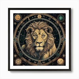 Zodiac Lion Art Print