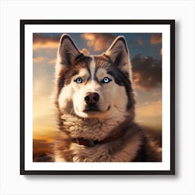 Husky Dog Art Print