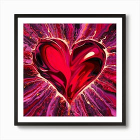 Heart Of Fire Art Print