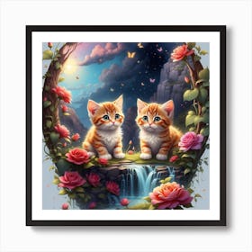 cute cats Art Print