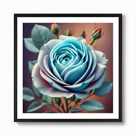 Blue Rose Art Print