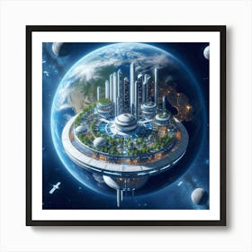 Futuristic City 355 Art Print