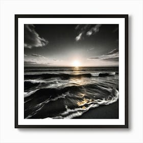 Sunset At The Beach 444 Art Print