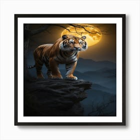 Tiger At Night Art Print