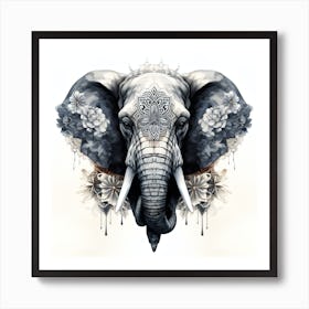 Elephant Series Artjuice By Csaba Fikker 009 Art Print