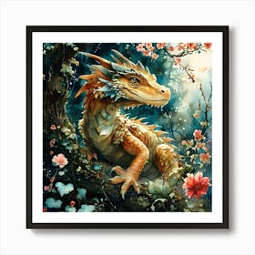 Dragon In The Forest Art Print