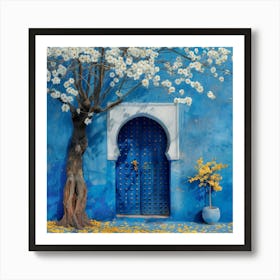 Blue Door In Morocco 10 Art Print