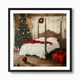 Christmas Bedroom Art Art Print