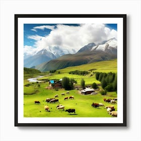 Tibetan Landscape 1 Art Print