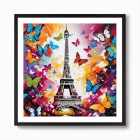 Paris With Butterflies 112 Poster