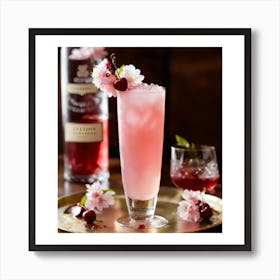 Cherry Blossom Fizz Art Print