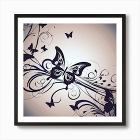 Butterfly Wallpaper 21 Art Print