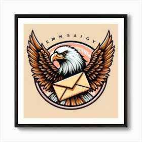 Eagle With Envelope 1 Art Print