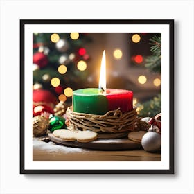 Christmas Candle Art Print