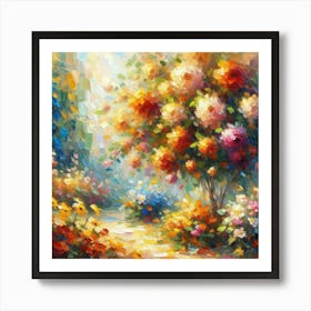 Flower Garden Impressionism Art Print