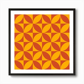 Minimalist Playful Geometric Tech Pattern Art Art Print