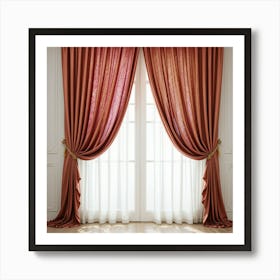 Curtains In A Living Room Poster