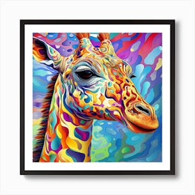 Giraffe Painting 3 Art Print