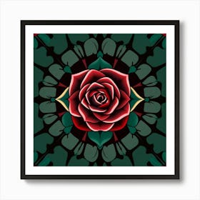 Red Rose Art Print