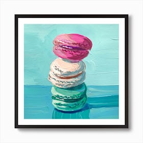 Macarons Square Art Print