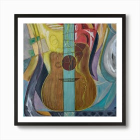 Left Handed Acoustic Guitar Art Print