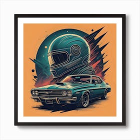 Vintage Muscle Car Art Print