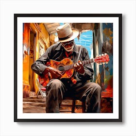 Man Playing Guitar 1 Art Print