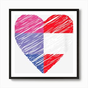 Lgbtq Austria Bi Pride Heart For Bi Bisexual Love Lgbt Art Print