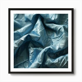 Abstract Texture Crinkled Patterned Paper Zigzag Folds Interwoven Creases Casting Subtle Shadows (4) Art Print