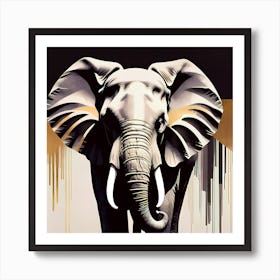 Elephant Illustration Poster Art Print