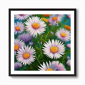 Aster Flowers 6 Art Print