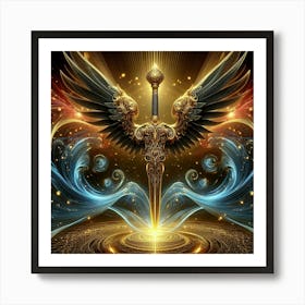 Beyond the Stone: Excalibur's Journey from Myth to Legend Art Print