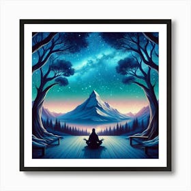 Meditation In The Forest Art Print