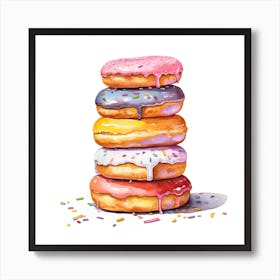 Stack Of Sprinkles Donuts 5 Art Print